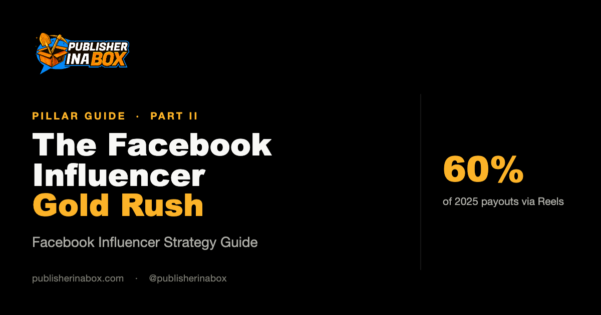 The Facebook Influencer Gold Rush - Part 2: Facebook Influencer Strategy Guide