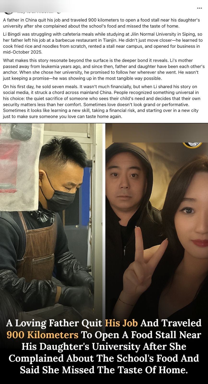 Finished Facebook post produced by the automation engine, example 13