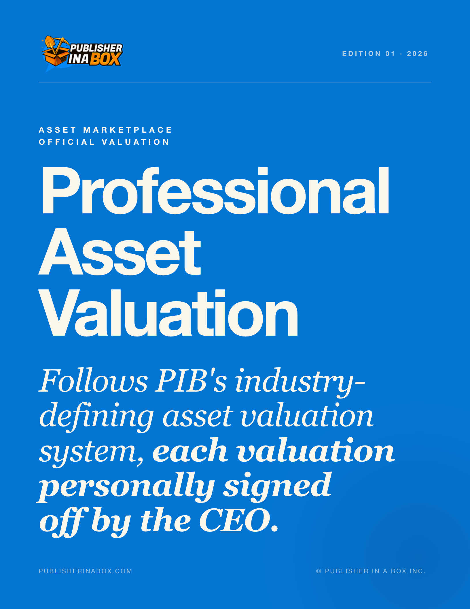 Professional Asset Valuation cover
